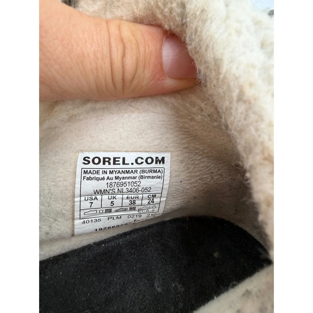 Sorel Out N About Plus Conquest Waterproof Grey Suede Boots NL3406-052 Womens 7